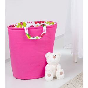 Mamo Tato Box na hračky - oboustranný, malina / růžové slony