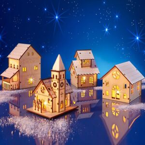 LED Dřevěná zimní vesnička - Malý domek