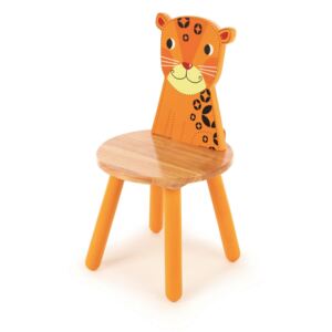Tidlo Dřevěná židle Animal leopard (Rozměry: 28x28x52 cm.)