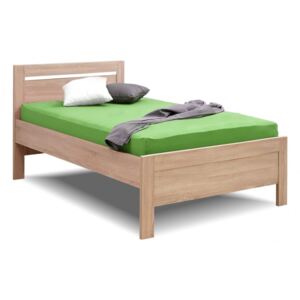 Zvýšená postel jednolůžko KARLO, lamino, 90x200 , Buk