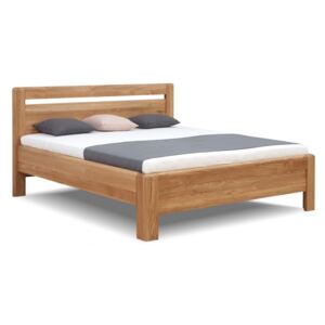 Zvýšená dřevěná postel z masivu ADRIANA, masiv dub , Olej PALISANDR