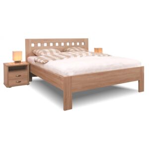 Manželská postel dvoulůžko Ella Mosaic, lamino, cm , Buk