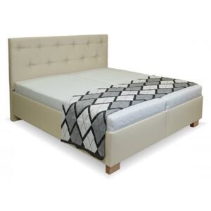 Zvýšená čalouněná postel s úložným prostorem Veronika , Modrá