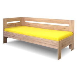 Zvýšená postel s bočnicí Erika, 90x200 cm - Levá , Olše