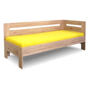 Zvýšená postel s bočnicí Erika, 90x200 cm - Pravá , Bílá