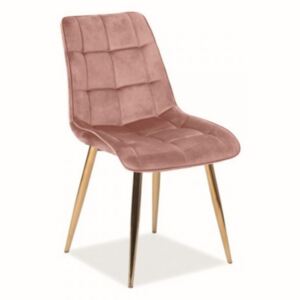 Jídelní židle Chic Velvet II růžová