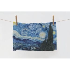 Lenbutik Lněná utěrka 70x45 Vincent Van Gogh Hvězdná noc/ Starry night