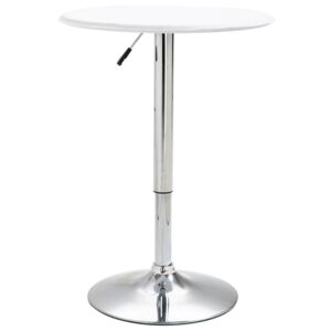 Barový stůl bílý Ø 60 cm MDF