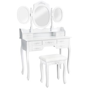 Kosmetický toaletní stolek BAROK zrcadla a stolička