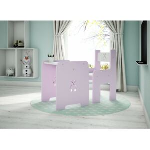 Stůl a židle méďa - růžová