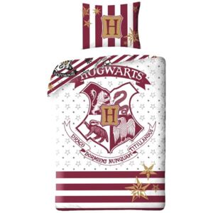 Halantex • Bavlněné ložní povlečení Harry Potter - motiv erb Hogwarts - škola Bradavice - 100% bavlna - 70 x 90 cm + 140 x 200 cm