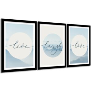 Gario Obraz v rámu Smile and Love Barva rámu: Bílá, Velikost: 99 x 45 cm