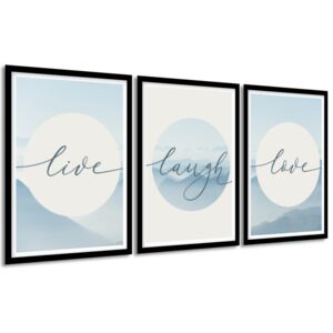 Gario Obraz v rámu Smile and Love Barva rámu: Bílá, Velikost: 135 x 63 cm