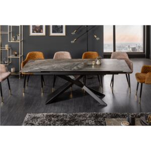 Jedálenský stôl GLOBE 18-220-260 cm - taupe, čierna