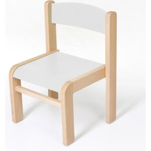 Hajdalánek Dětská židlička LUCA s tvarovanou opěrkou zad (bílá) LUCABILA