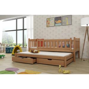 Dětská postel 80 cm Amalia (s roštem a úl. prostorem) (buk)