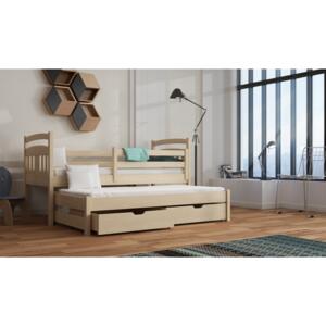 Dětská postel 80 cm FELTON (s roštem a úl. prostorem) (borovice)