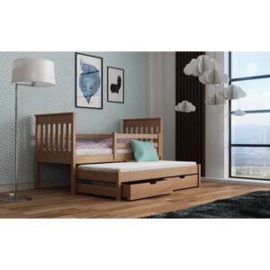 Dětská postel 90 cm TOYA (s roštem a úl. prostorem) (buk)