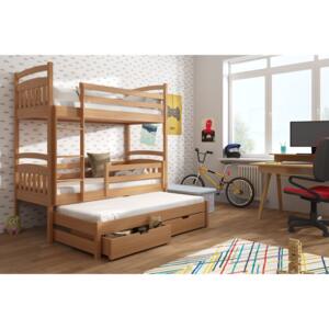 Dětská postel 80 cm ANIE (s roštem a úl. prostorem) (buk)