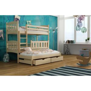 Dětská postel 80 cm ANJA (s roštem a úl. prostorem) (borovice)