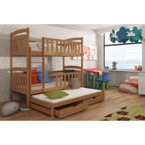 Dětská postel 90 cm VIOLA (s roštem a úl. prostorem) (buk)