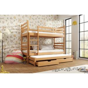 Dětská postel 90 cm TORI (s roštem a úl. prostorem) (buk)