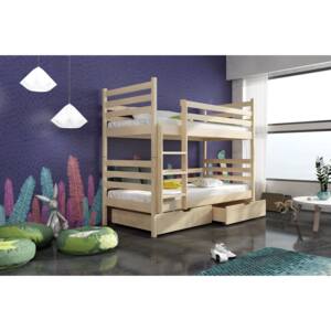 Dětská postel 80 cm Nubia (s roštem a úl. prostorem) (borovice)