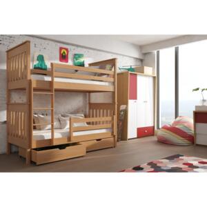 Dětská postel 90 cm Brad (s roštem a úl. prostorem) (buk)