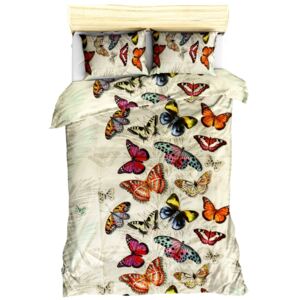 Bavlněné povlečení Motýlci Bílý (rozměr 70x90, 140x200 cm)