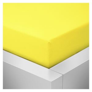 Jersey prostěradlo Top - Žlutá - 160x200 cm ( rozměr 160x200 cm)
