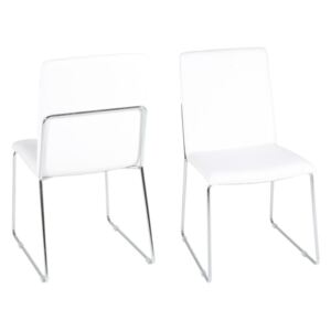 Židle Kitos bílá/chromovaná