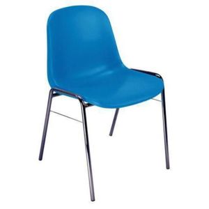 Plastová jídelní židle Manutan Chaise, modrá