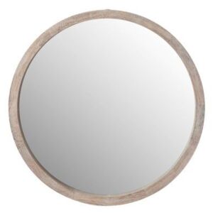Kulaté dřevěné nástěnné zrcadlo Round M - Ø45*5cm