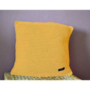 Vekadesign pletený polštářek 40x40cm Barva: Žlutá