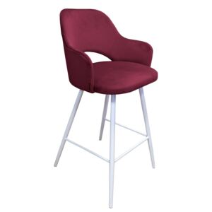 Barová židle s područkami Rainy bílá podstava Magic velvet 02