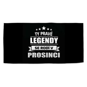 Ručník SABLO - Ty pravé legendy se rodí v prosinci 30x50 cm