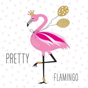 Papírové ubrousky Prety Flamingo - 33*33 cm (20)