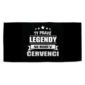 Ručník SABLO - Ty pravé legendy se rodí v červenci 30x50 cm
