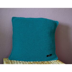 Vekadesign pletený polštářek 40x40cm Barva: Smaragdová