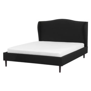 Čalouněná černá postel 140x200 cm - COLMAR
