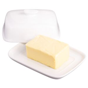 Kitchen Craft Keramická dóza na máslo bílá KCBUTCOVCER