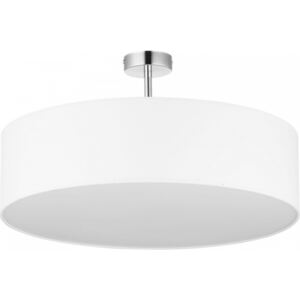 TK Lighting 4242 RONDO WHITE - Stropní kulatý textilní lustr v bílé barvě 4 x E27 Ø 60cm