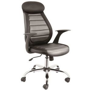 Kancelářská židle PRINT, 101-111x59x45x46-56, bílá/černá