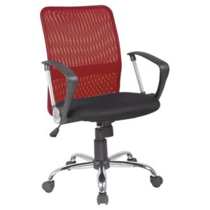 Kancelářská židle v červené a černé barvě KN057