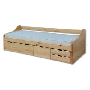 Dřevěná postel 90x200 cm s úložným prostorem a s možností výběru moření typ KL131 KN095