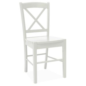 Nakup-nabytek.cz Dřevěná jídelní židle bílé barvy v klasickém stylu KN268