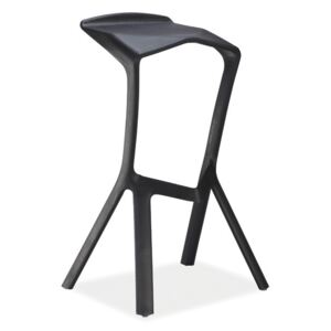 Barová plastová židle v černé barvě KN765