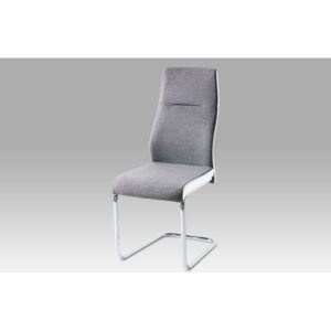 Jídelní židle šedá látka bílá koženka HC-238 GRW2