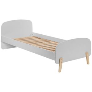 Šedá dřevěná dětská postel Vipack Kiddy 90x200 cm