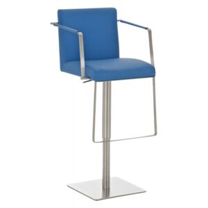 Barová židle s nerezovou podnoží Santi modrá